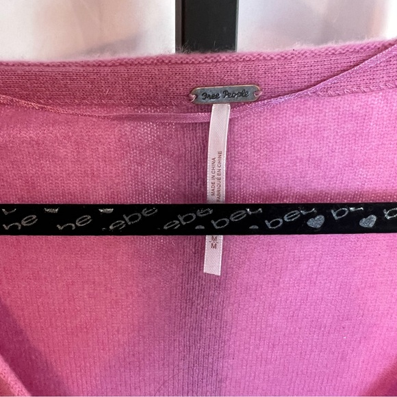 Free People Harmony Cashmere Sweater Pink, size Medium - Picture 2 of 7